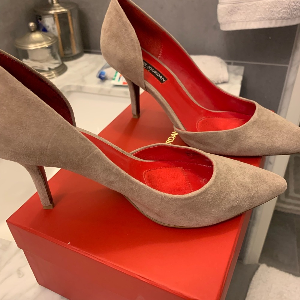 Charles Jourdan suede high heel sexy pumps